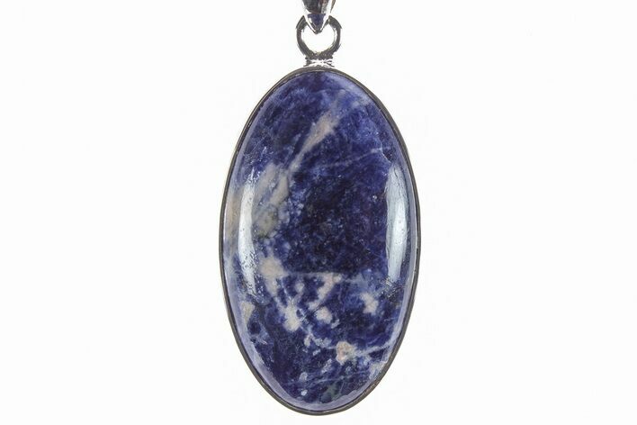 Polished Sodalite Pendant (Necklace) - Sterling Silver #246775